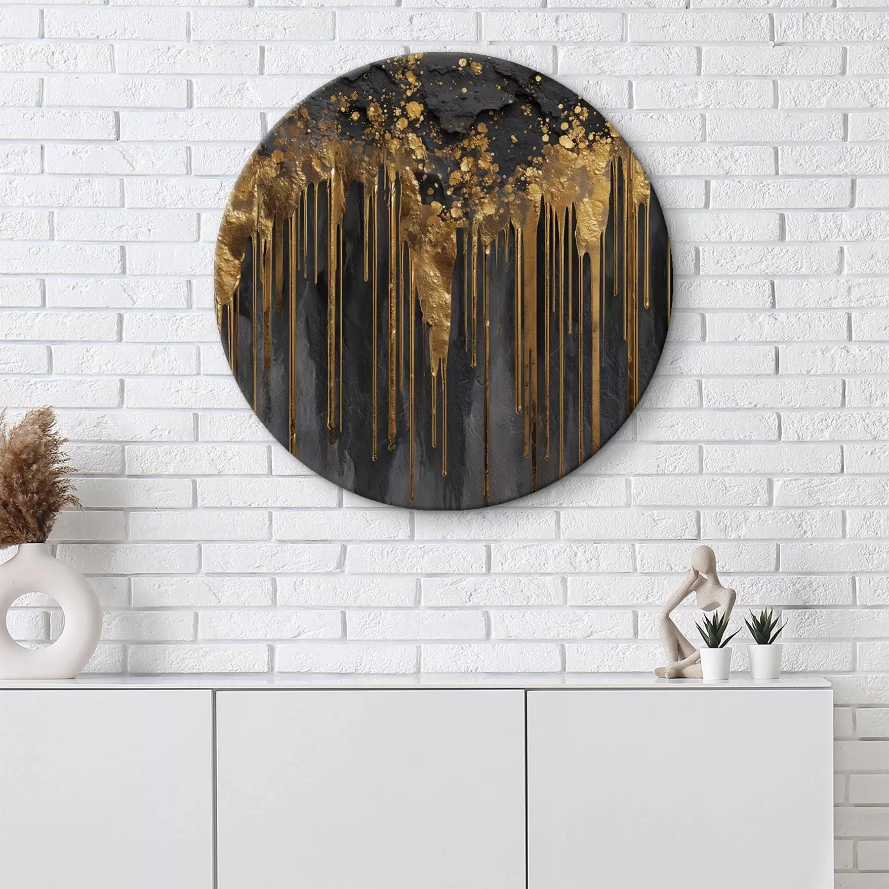 Tablouri Fluxuri abstracte pe un fundal întunecat r45823