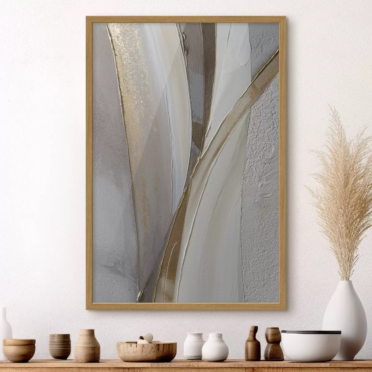 Poster Linii abstracte texturate cu sclipiri galbene și portocalii f45810
