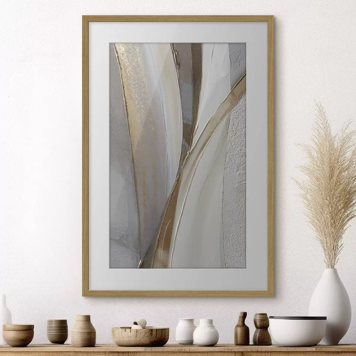 Poster Linii abstracte texturate cu sclipiri galbene și portocalii f45810