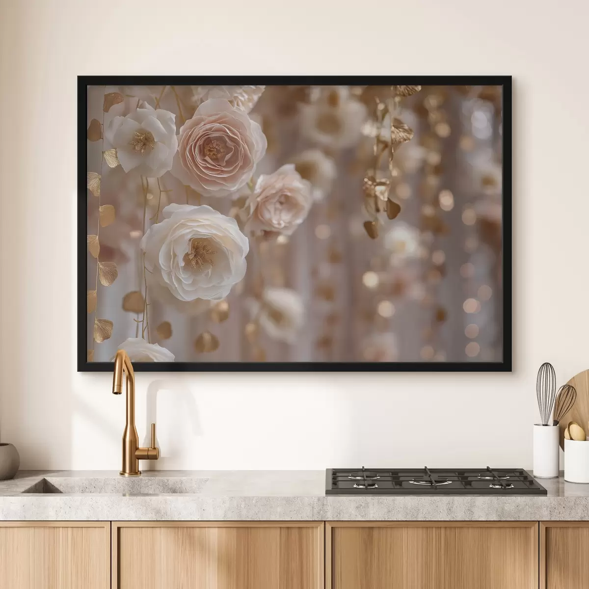 Poster Trandafiri cremoși cu accente f45824