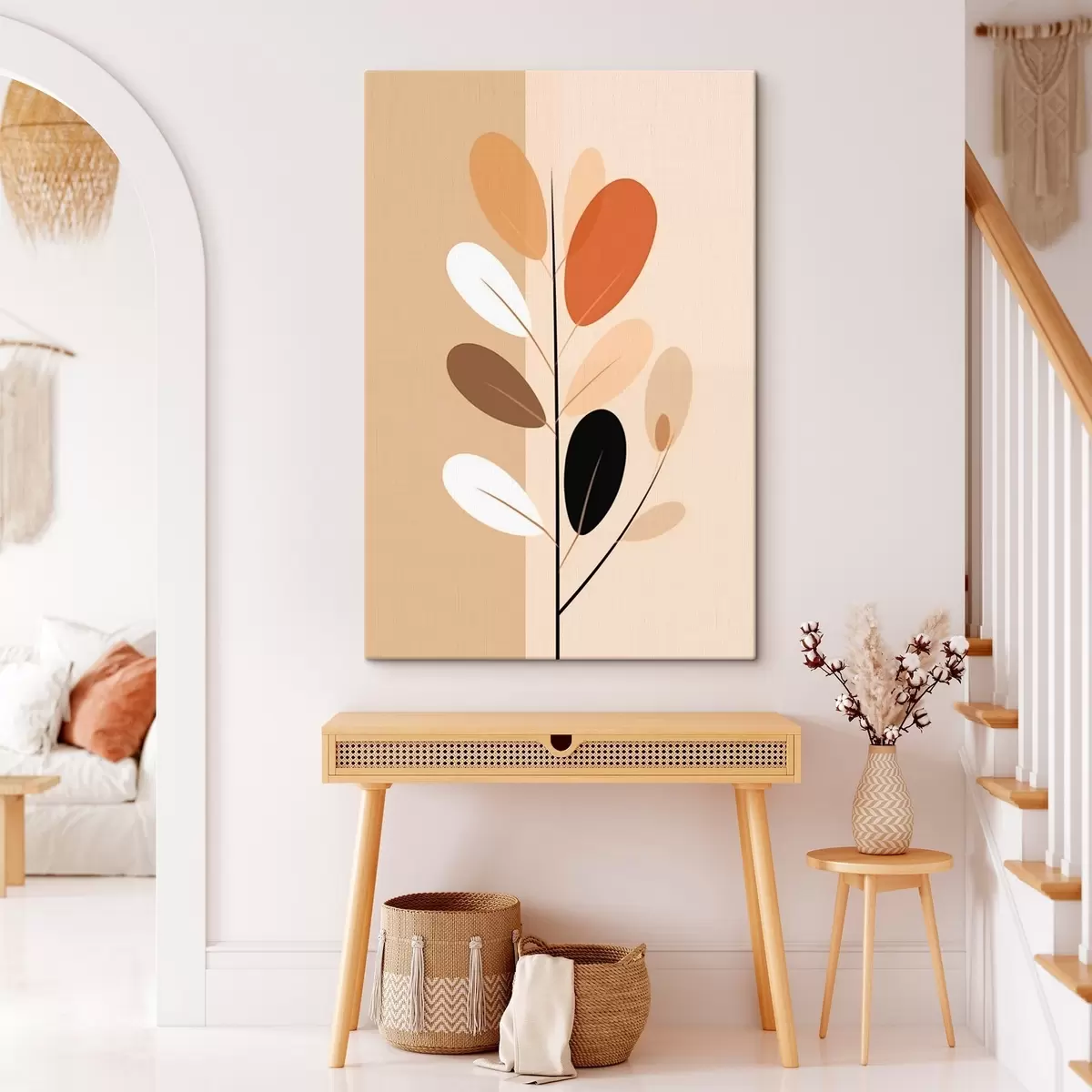 Tablouri Ramură minimalistă cu frunze s45834