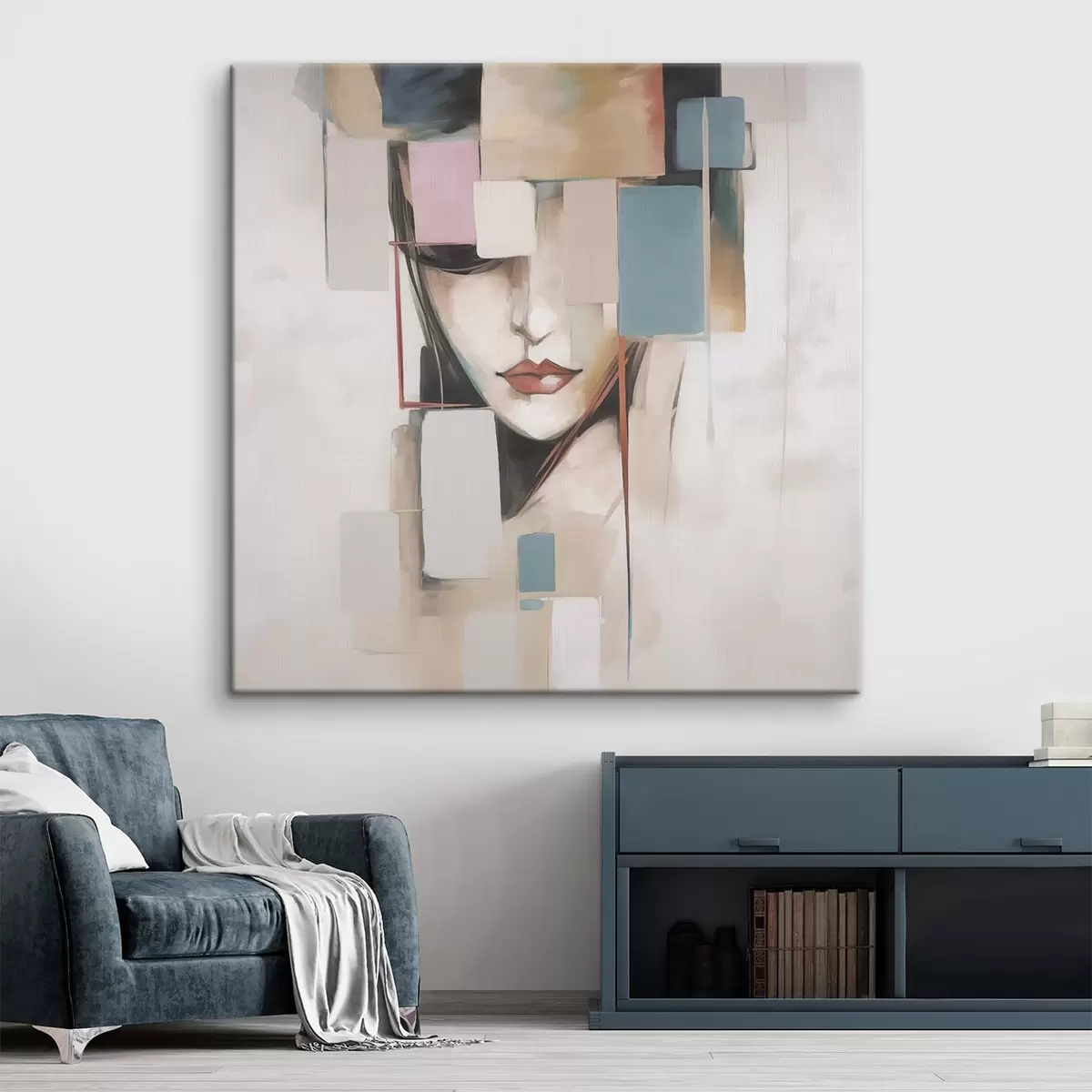 Tablouri Portret abstract imitație de pictură s45920