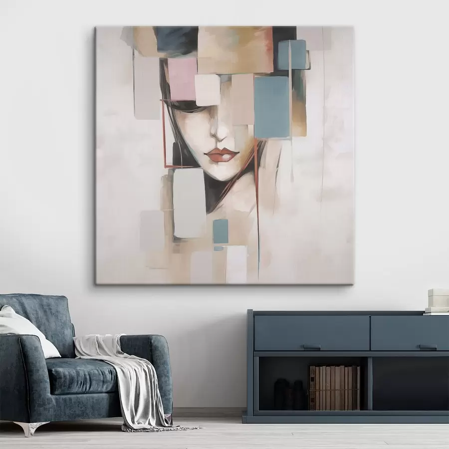 Tablouri Portret abstract imitație de pictură s45920