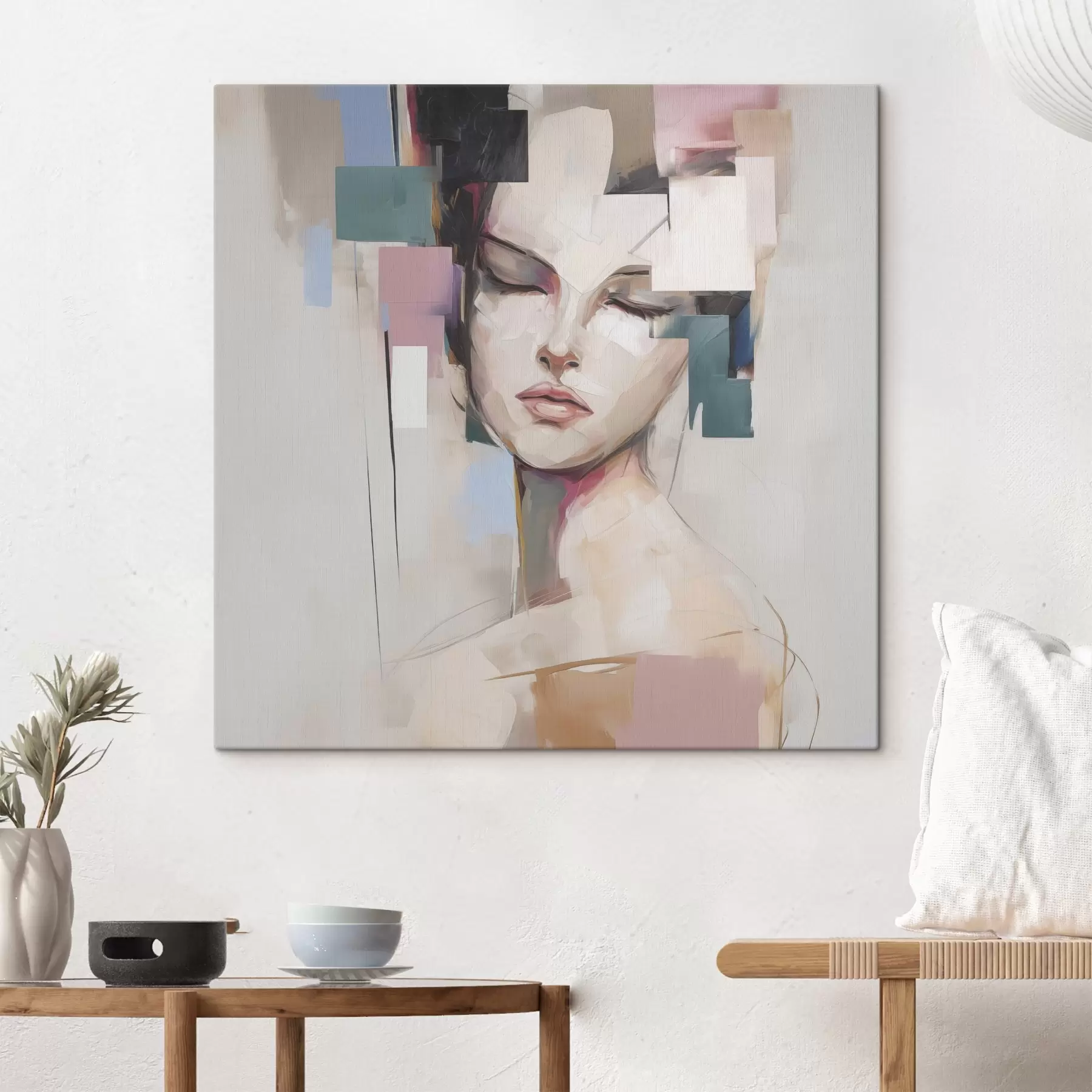 Tablouri Portret abstract imitație de pictură s45921