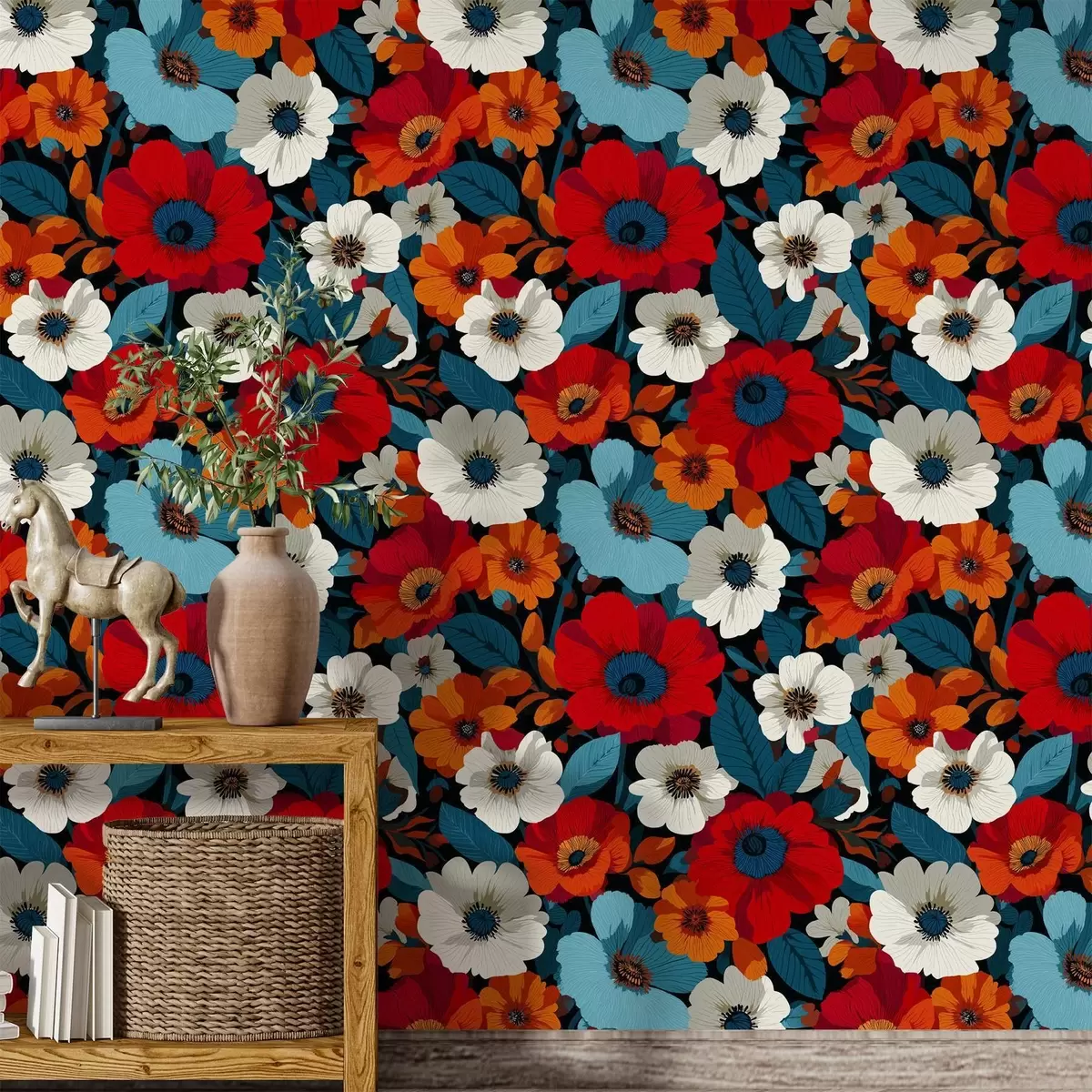 Wallpaper Flori multicolore a00542