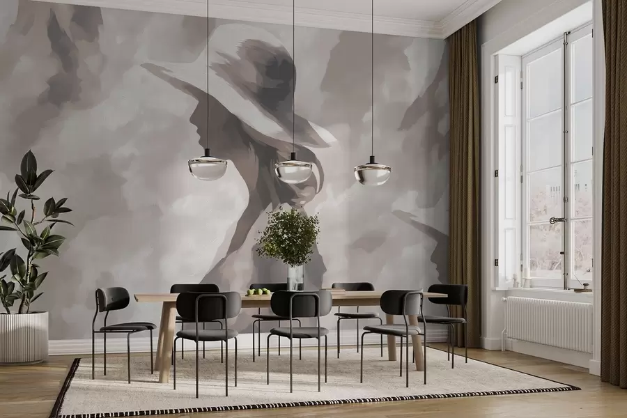 fototapet Fată cu pălărie w04561