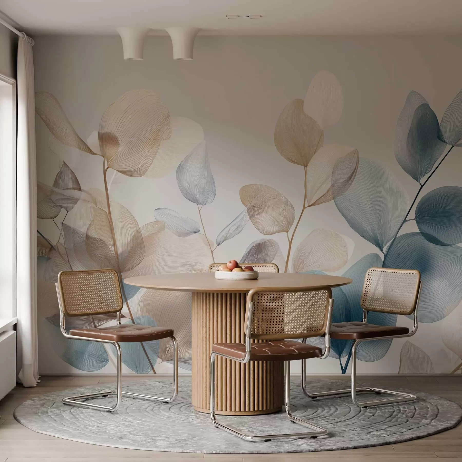 fototapet frunze elegante de eucalipt cu nervuri w04503