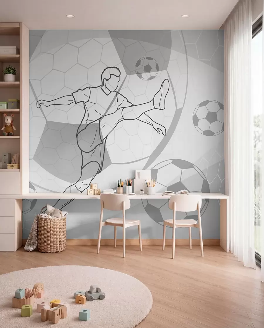 fototapet Fotbalist în linii w04601v1