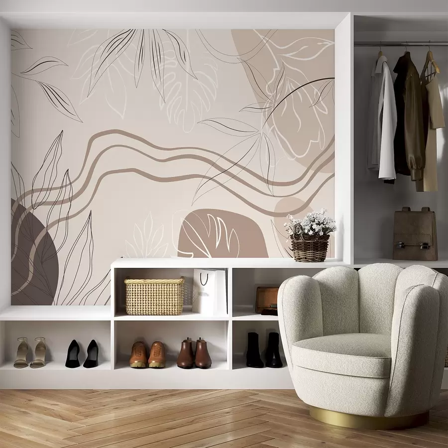 fototapet Rezumat cu frunze w04604