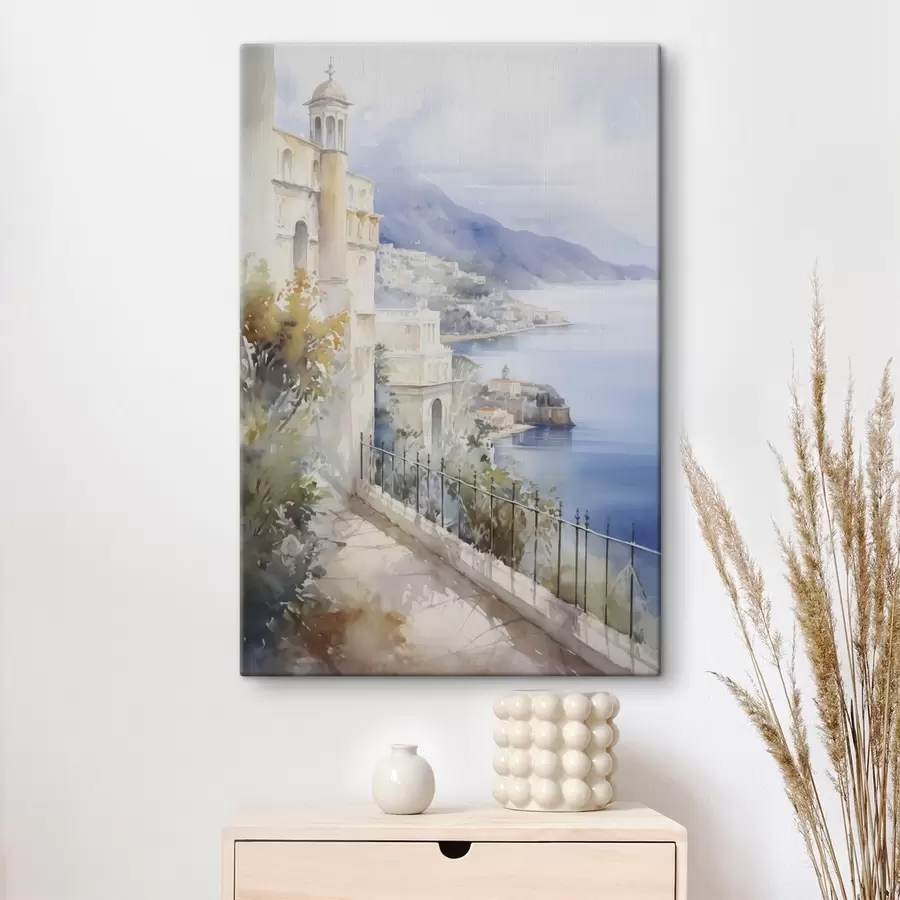 Tablouri Golful din apropierea orașului imitație de acuarelă s45979