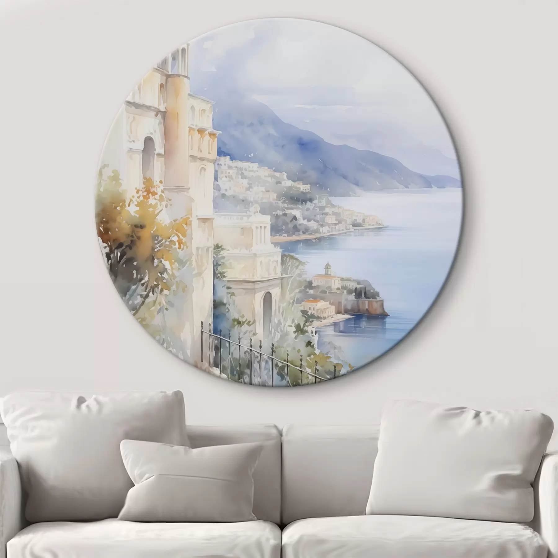 Tablouri Golful din apropierea orașului imitație de acuarelă r45979