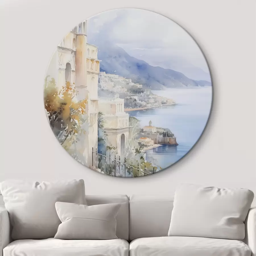 Tablouri Golful din apropierea orașului imitație de acuarelă r45979