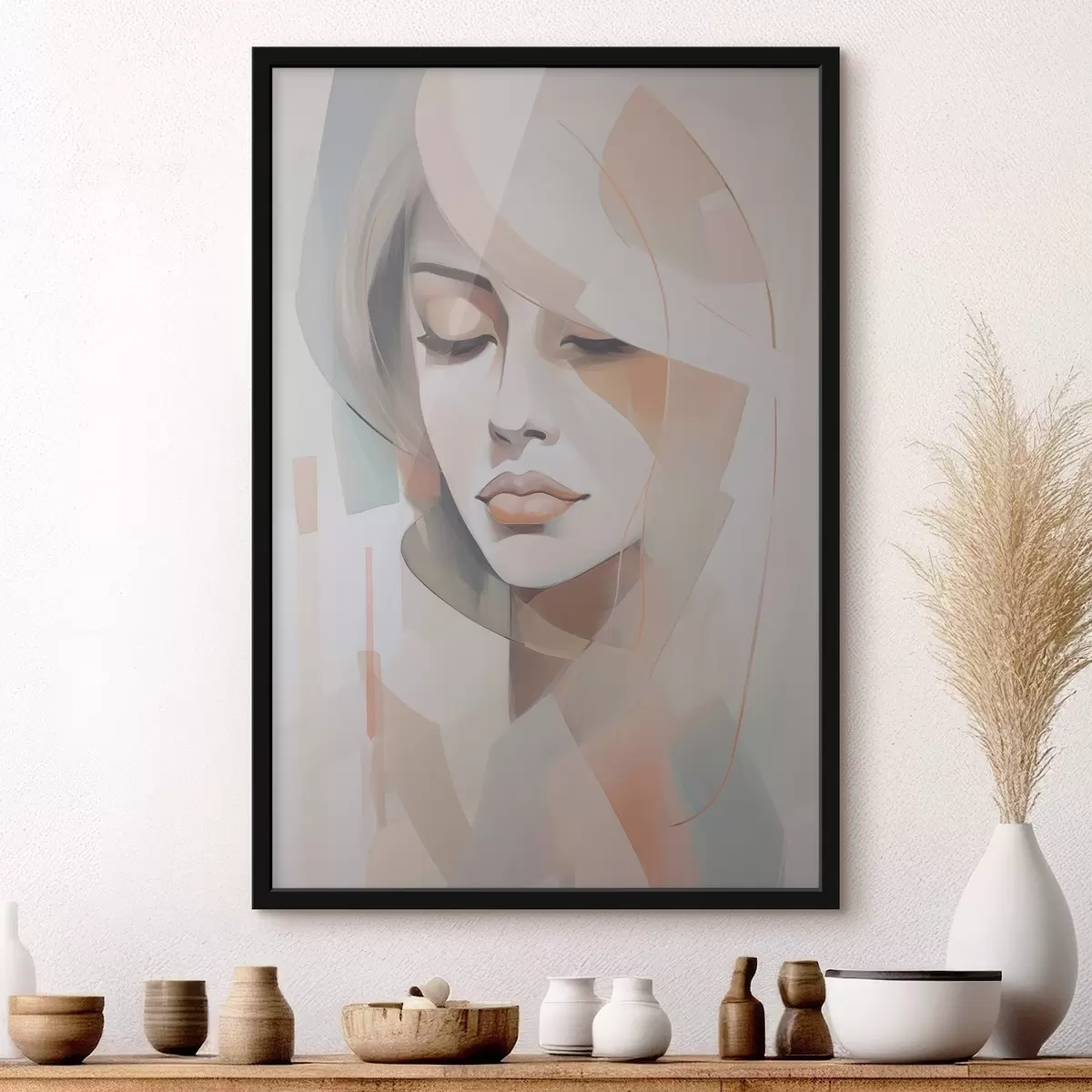 Poster Portret abstract al unei fete f45972