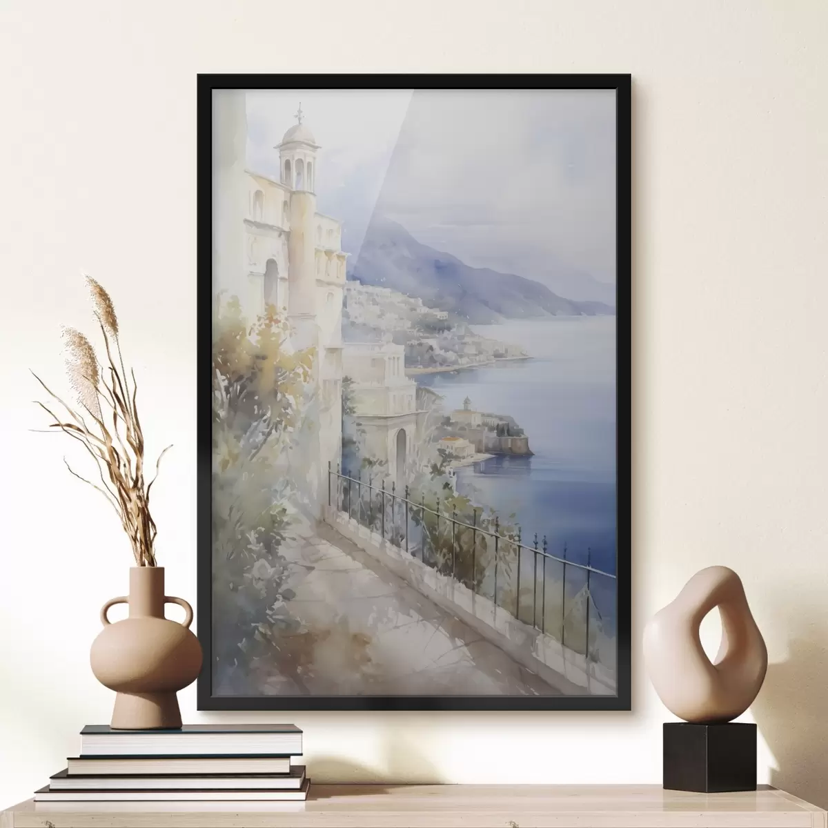 Poster Golful din apropierea orașului imitație de acuarelă f45979