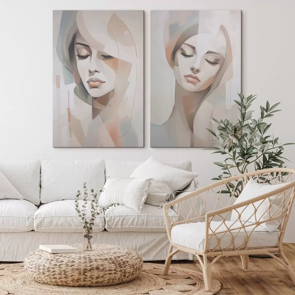 Tablouri Portret abstract al unei fete m00768