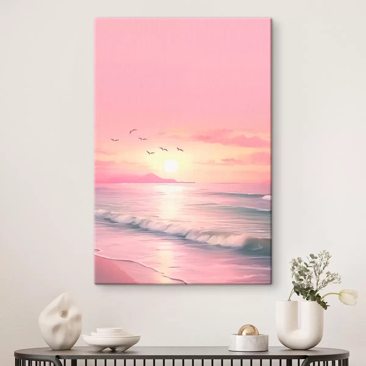 Tablouri Apus roz peste mare s45955