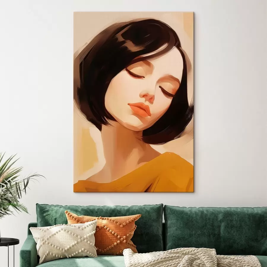 Tablouri Femeie cu părul scurt și negru s45960