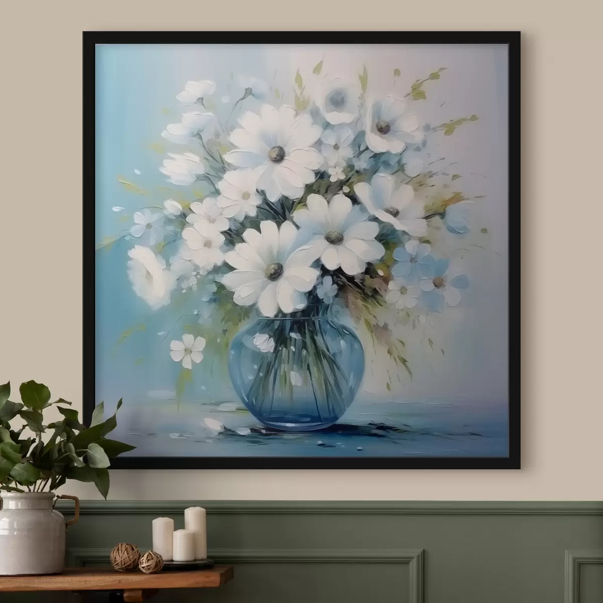 Poster Buchet de margarete într-o vază albastră f45959