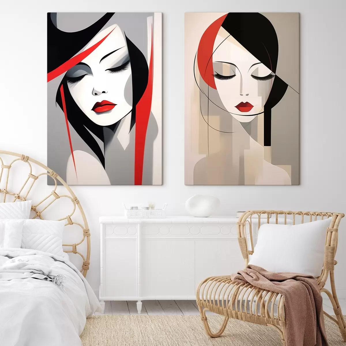 Tablouri Portrete feminine abstracte m00774