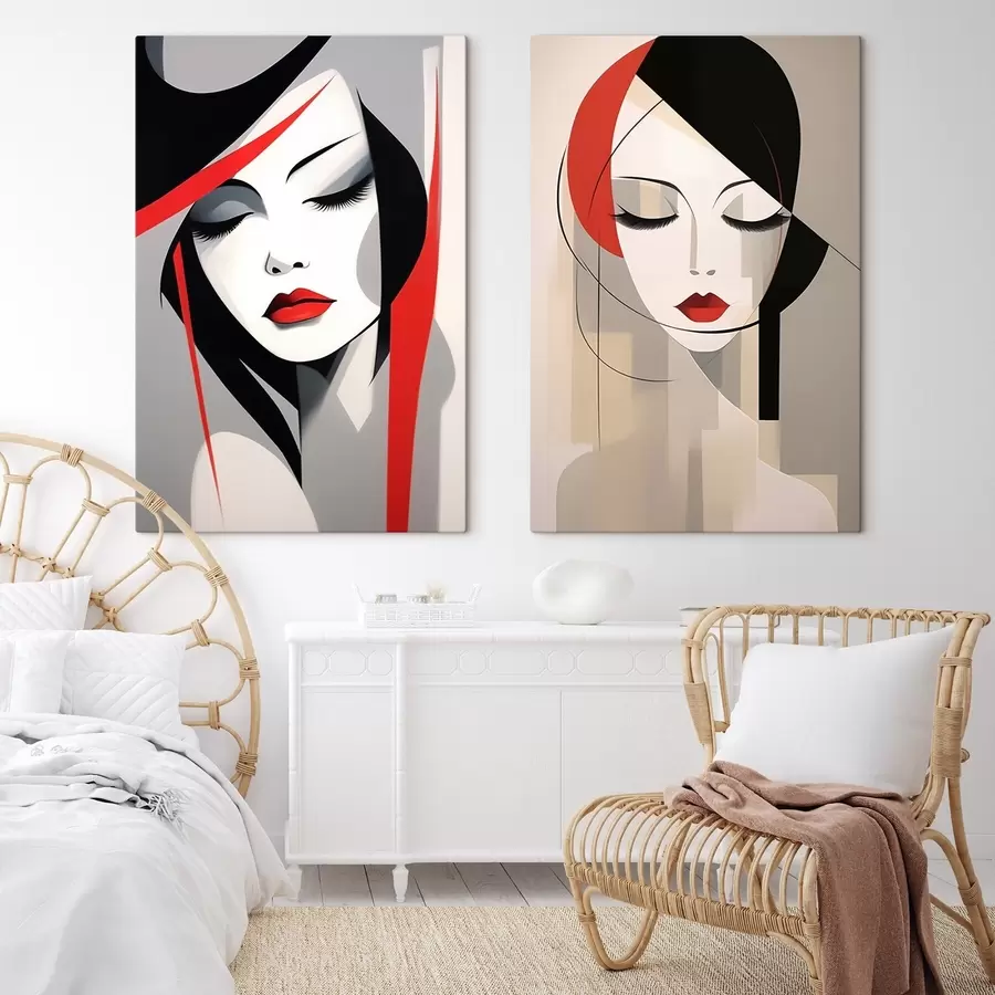 Tablouri Portrete feminine abstracte m00774