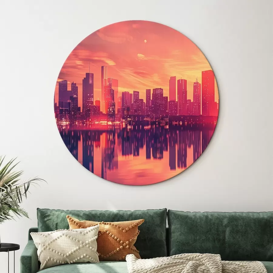 Tablouri Orașul la apusul soarelui r45658