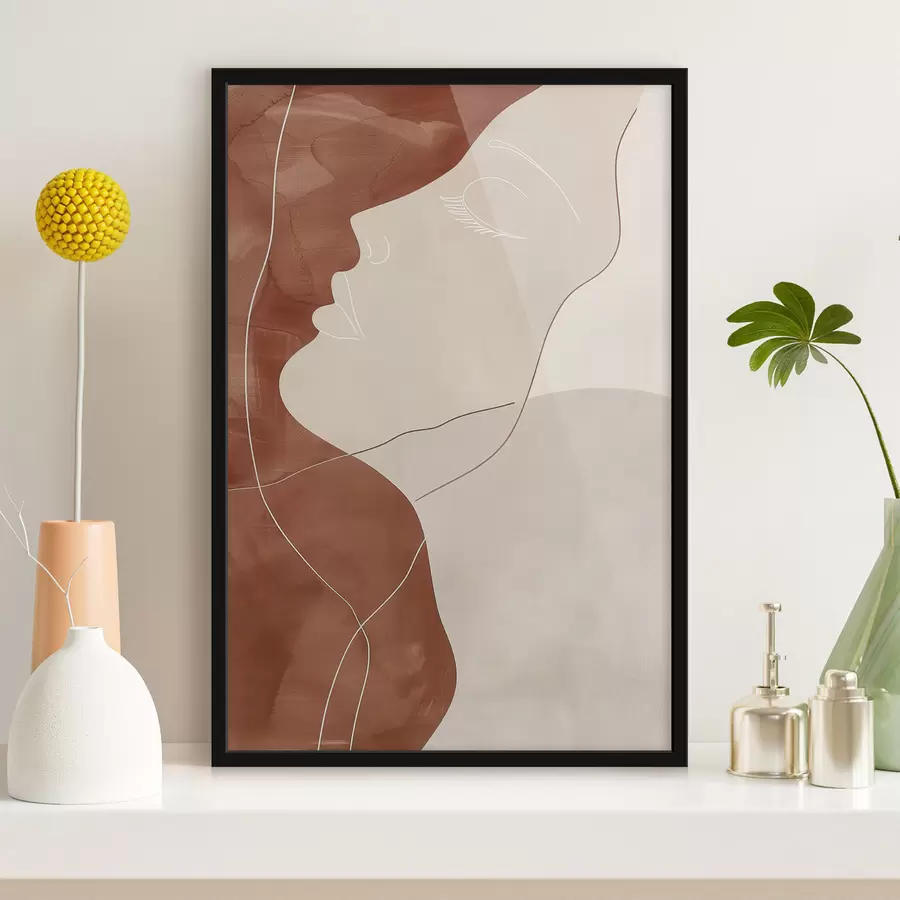 fototapet Abstracție, silueta unei fete f45656