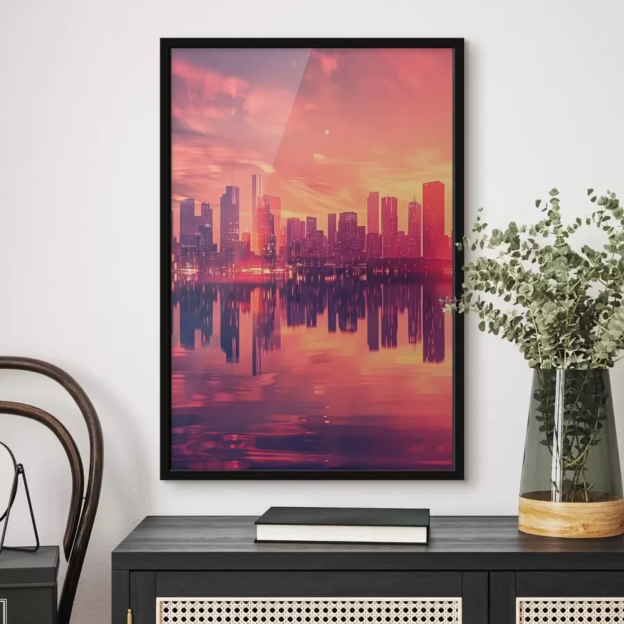 fototapet Orașul la apusul soarelui f45658