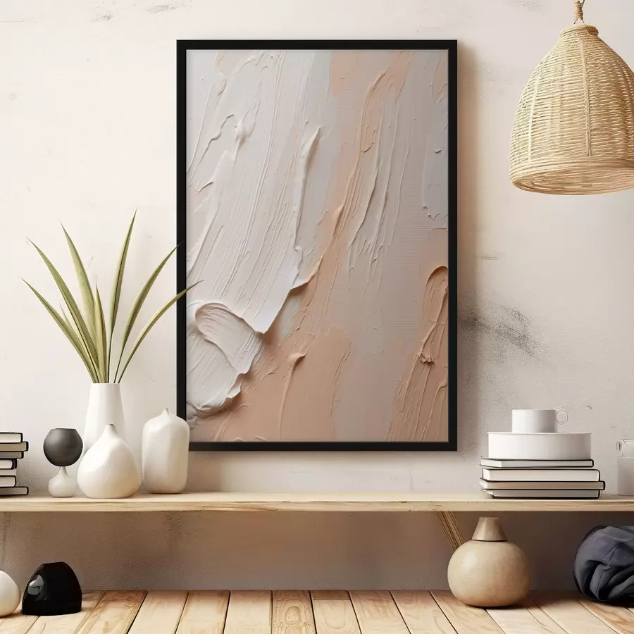 fototapet Tușe texturate în culori pastelate, în tonuri de bej-crem f45871