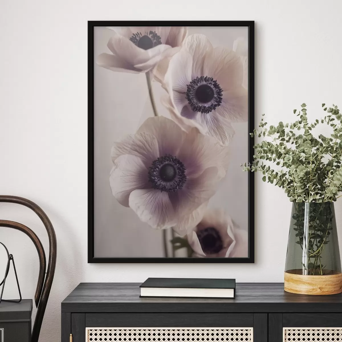 Poster Anemone delicate cu centre întunecate, pastelate f45875