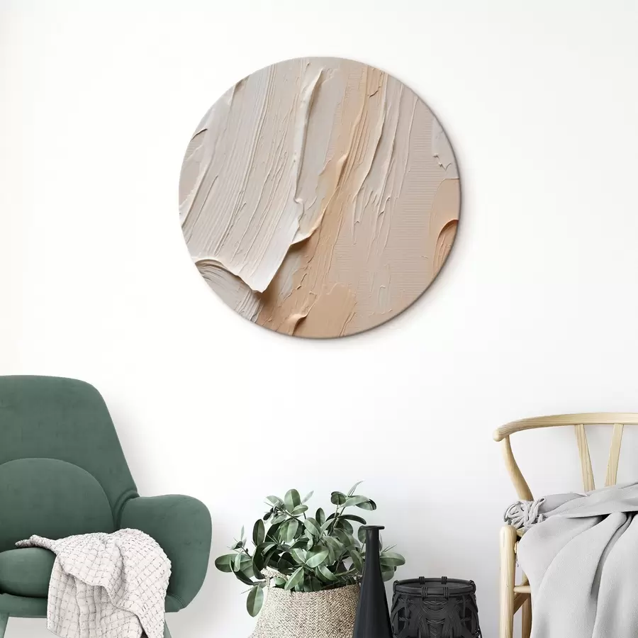 Tablouri Tușe texturate în culori pastelate, în tonuri de bej-crem r45871