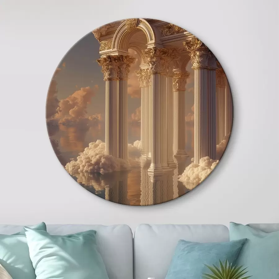 Tablouri Coloane în nori, reflexii pe apă r45881