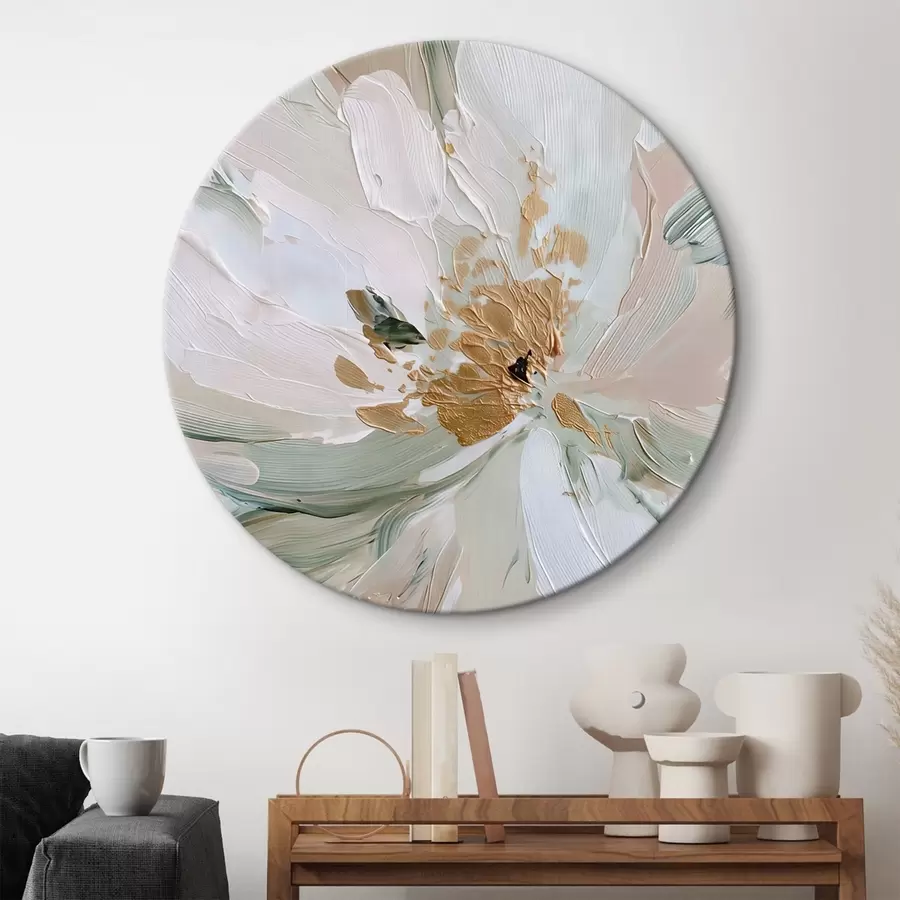 Tablouri Floare pastelată impasto cu accente galbene r45900