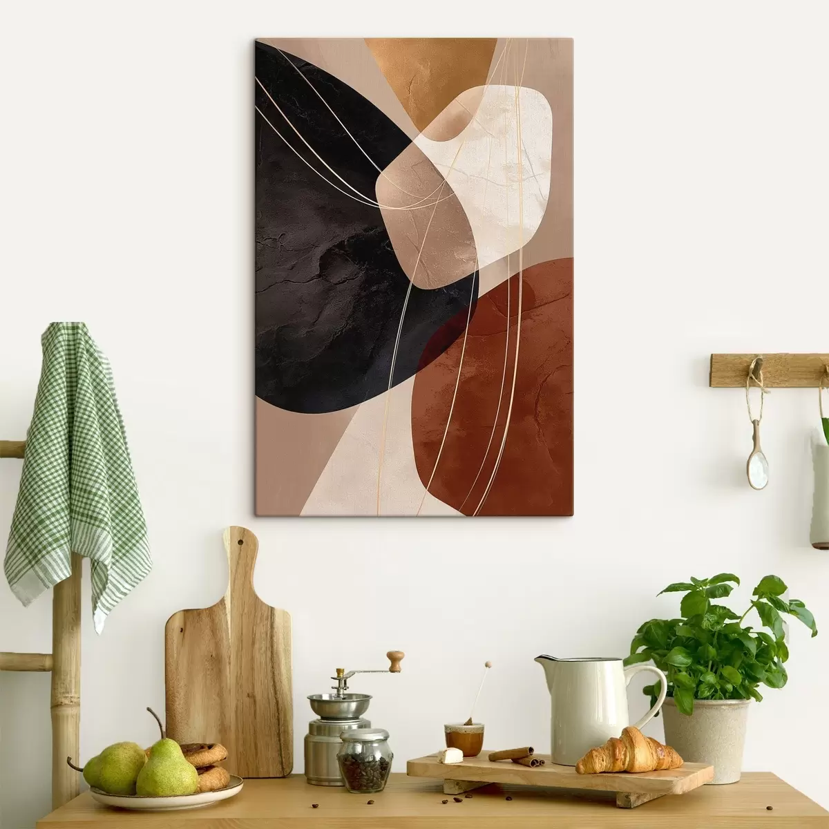 Tablouri Forme geometrice într-o paletă caldă, linii fine s45879