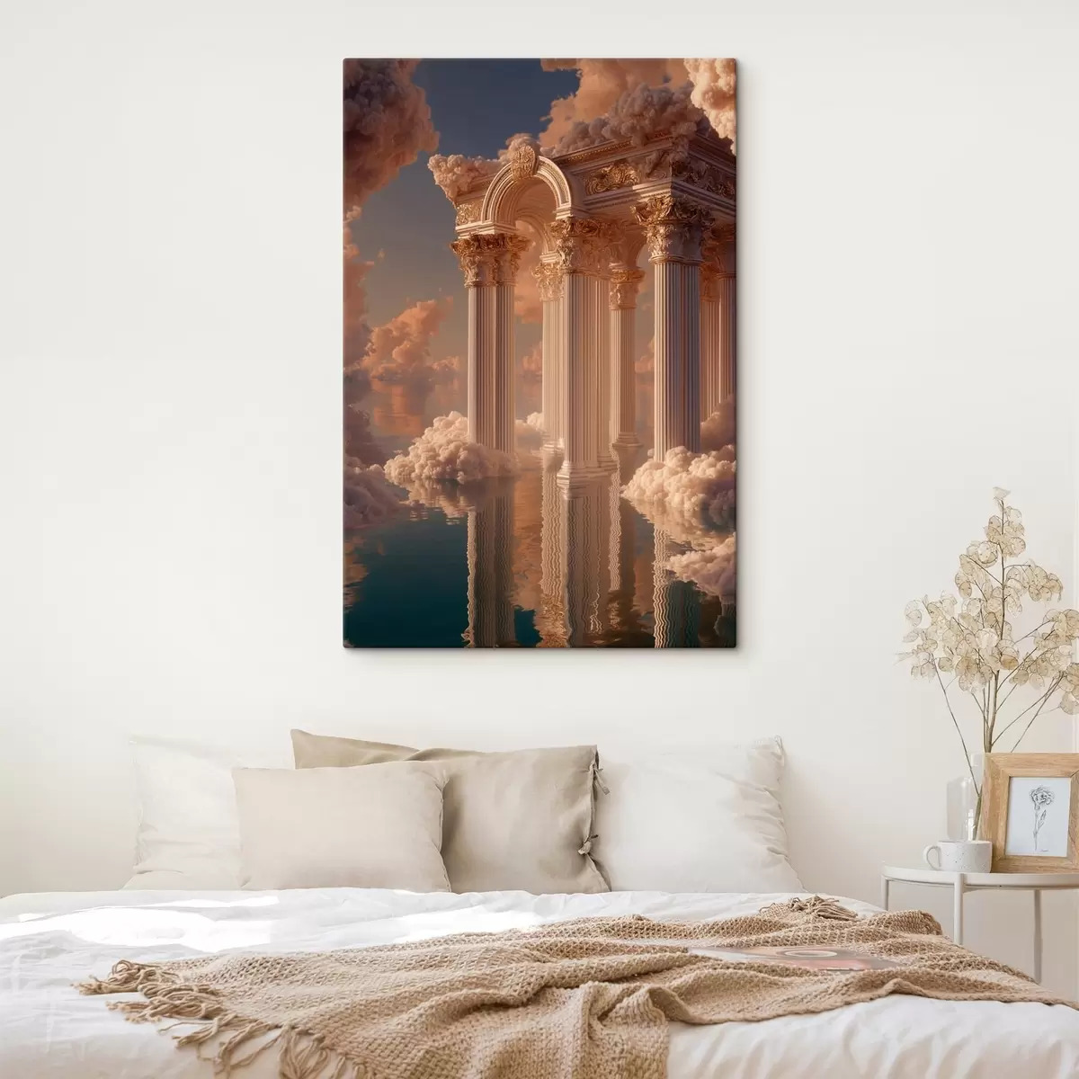 Tablouri Coloane în nori, reflexii pe apă s45881