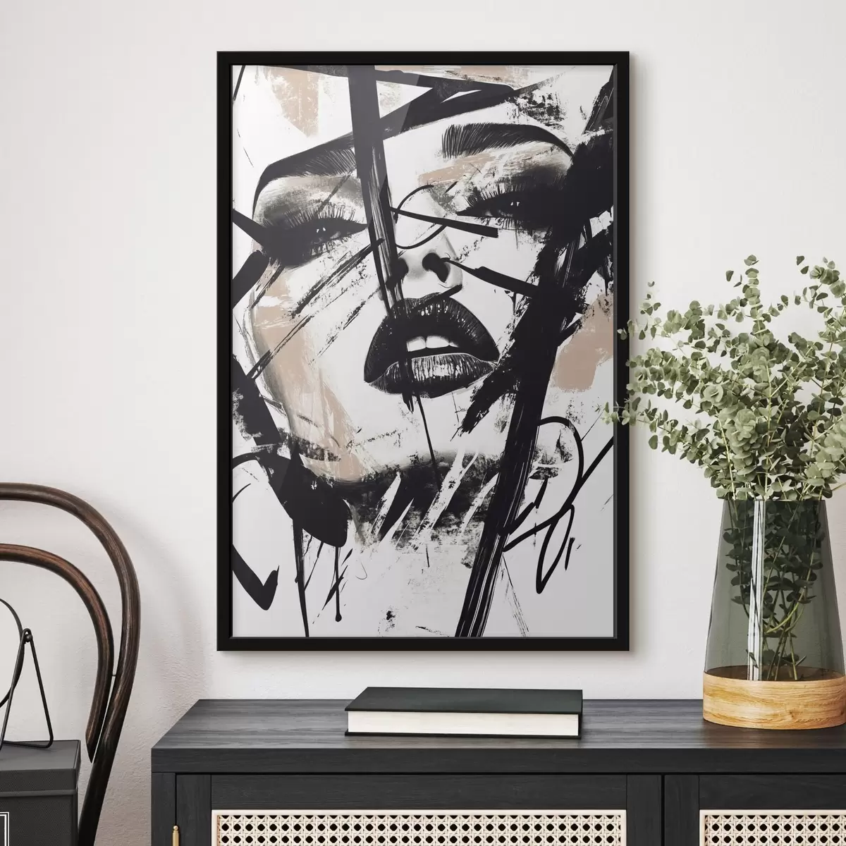 Poster Portret abstract în stil graffiti al unei femei f45777