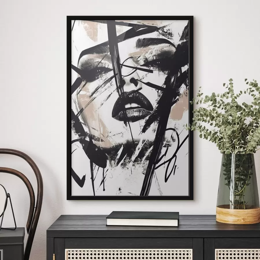 fototapet Portret abstract în stil graffiti al unei femei f45777