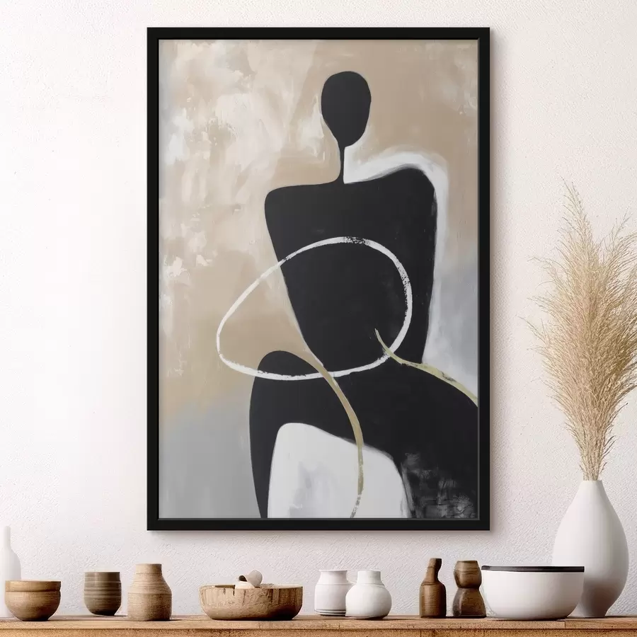 fototapet Siluetă abstractă cu forme minimaliste f45984