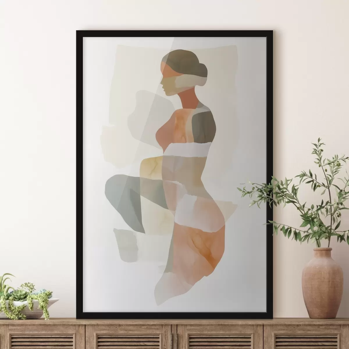Poster Siluetă feminină abstractă f45992