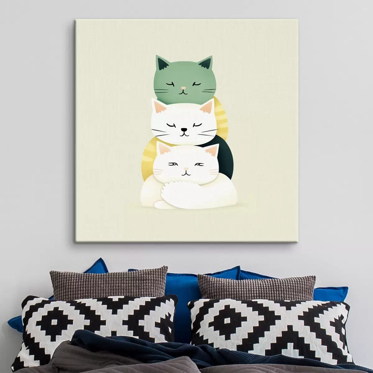 Tablouri Compoziție cu trei pisici în stil animație s45734