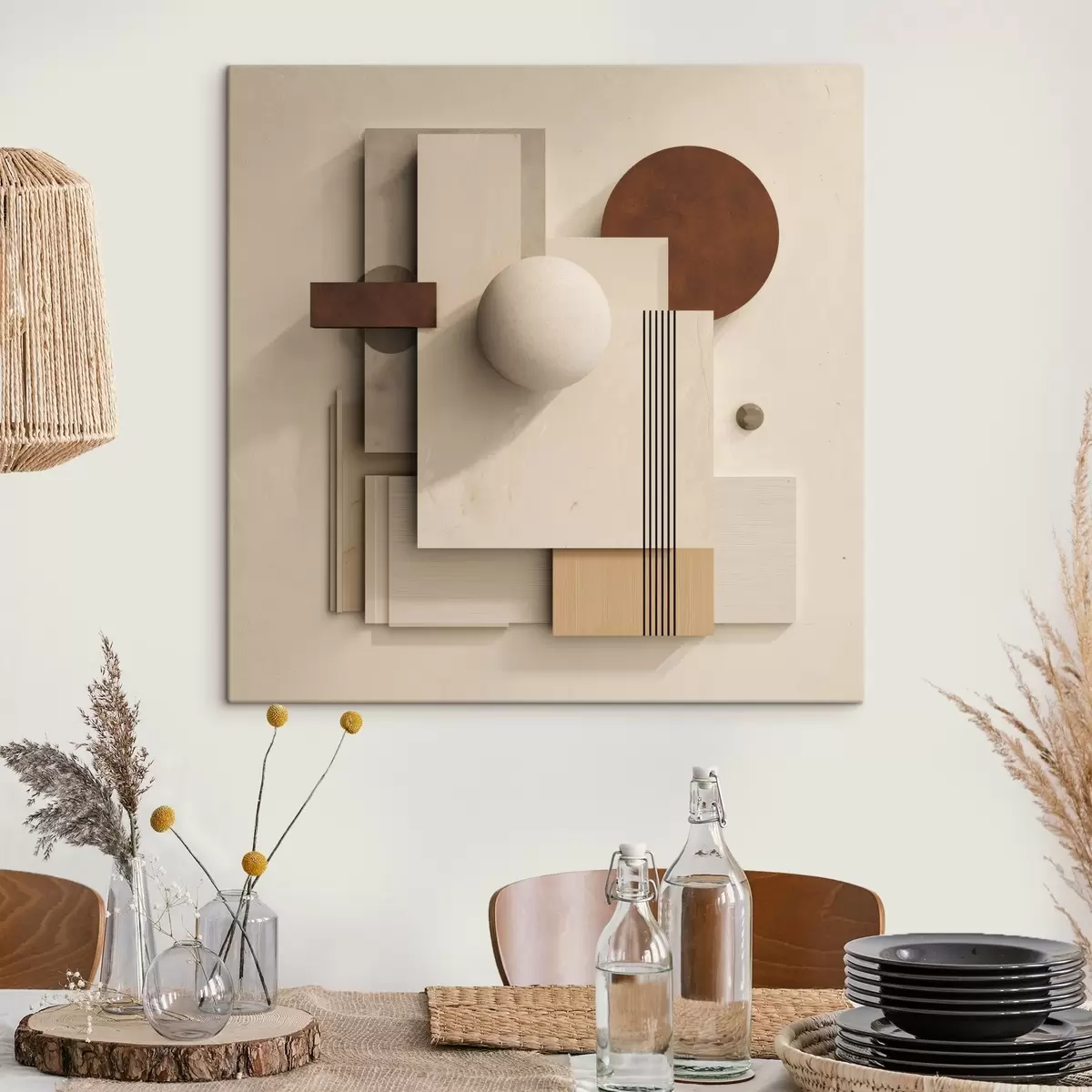 Tablouri Geometria calmului în stilul minimalist modern s45856