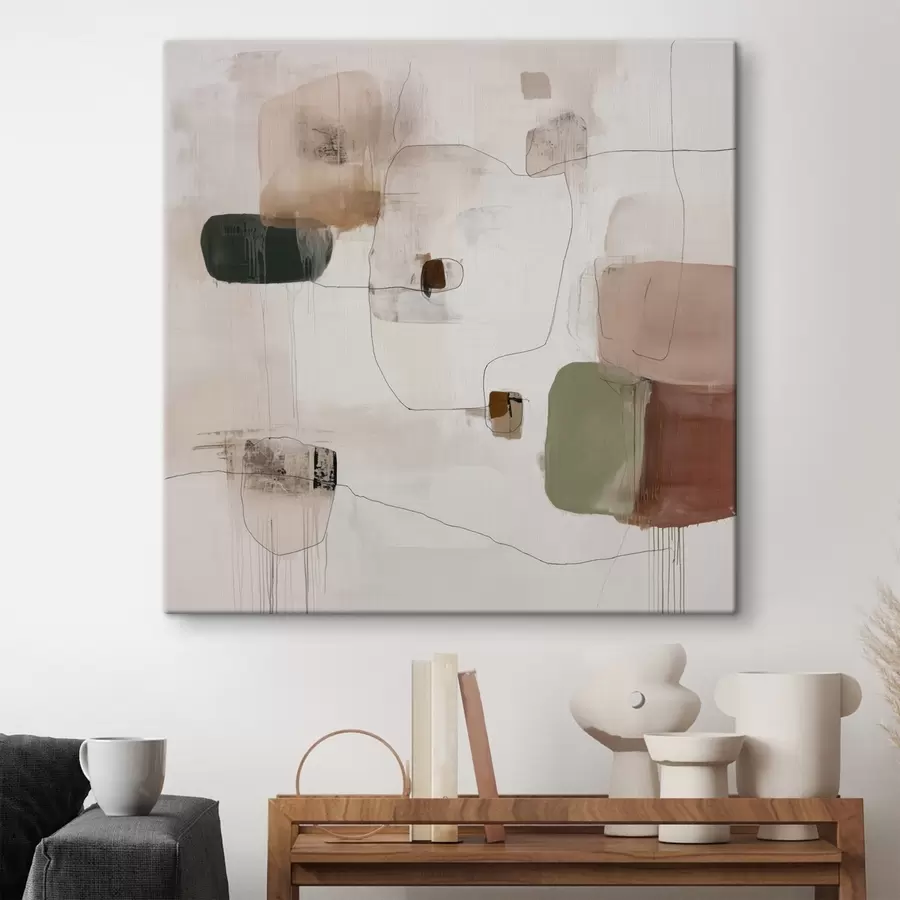 Tablouri Minimalism abstract în nuanțe calde s45860