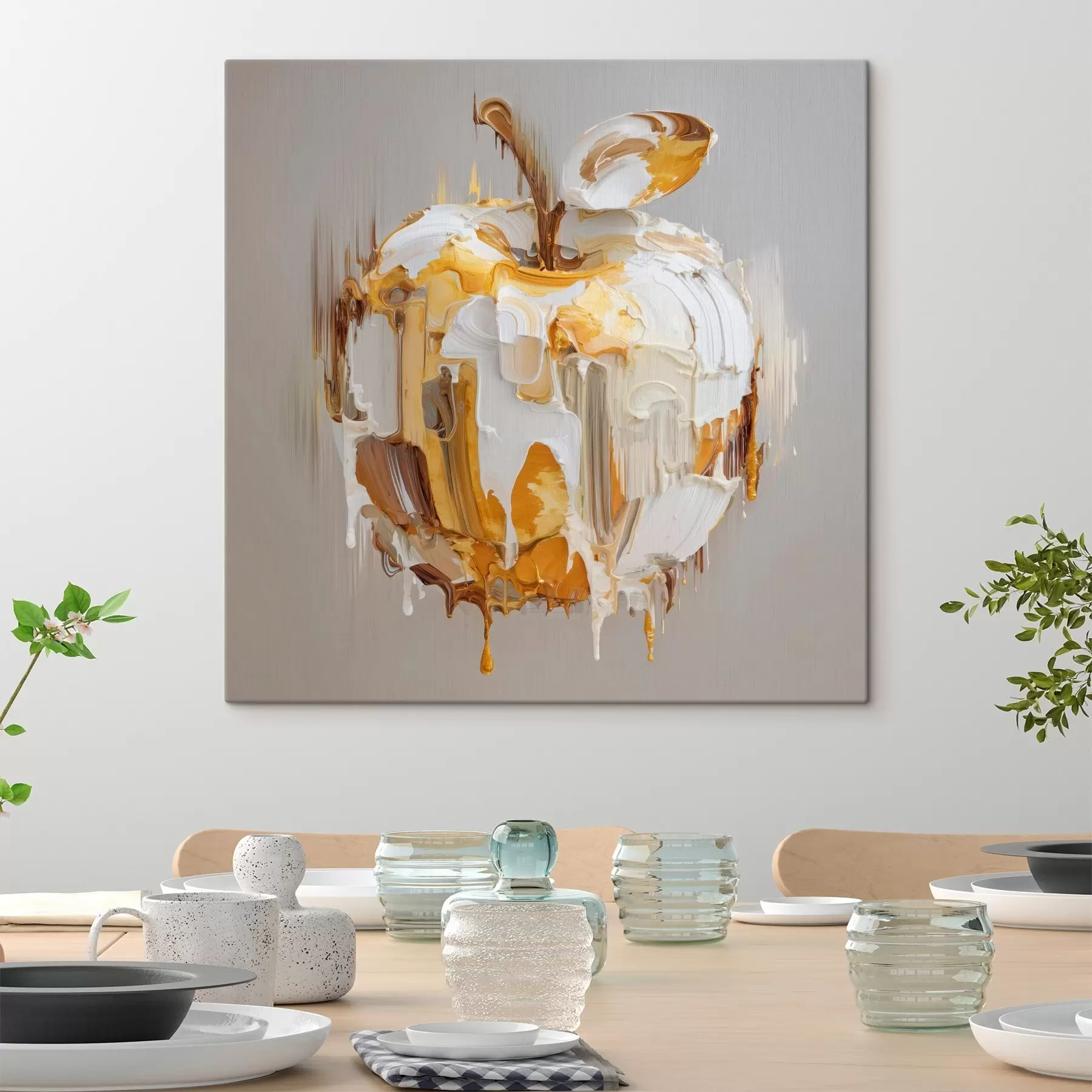 Tablouri Măr cu efect de vopsea topită s45862