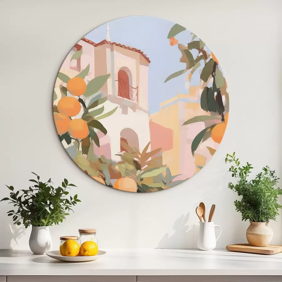 Tablouri Portocale pe o ramură în fața casei r46060