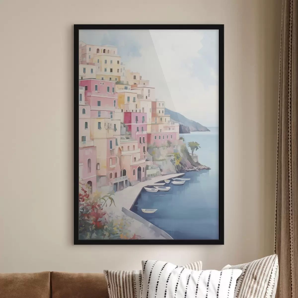 Poster Case lângă golful mării f46066