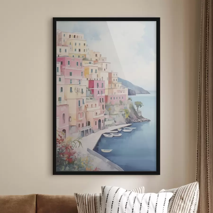 fototapet Case lângă golful mării f46066