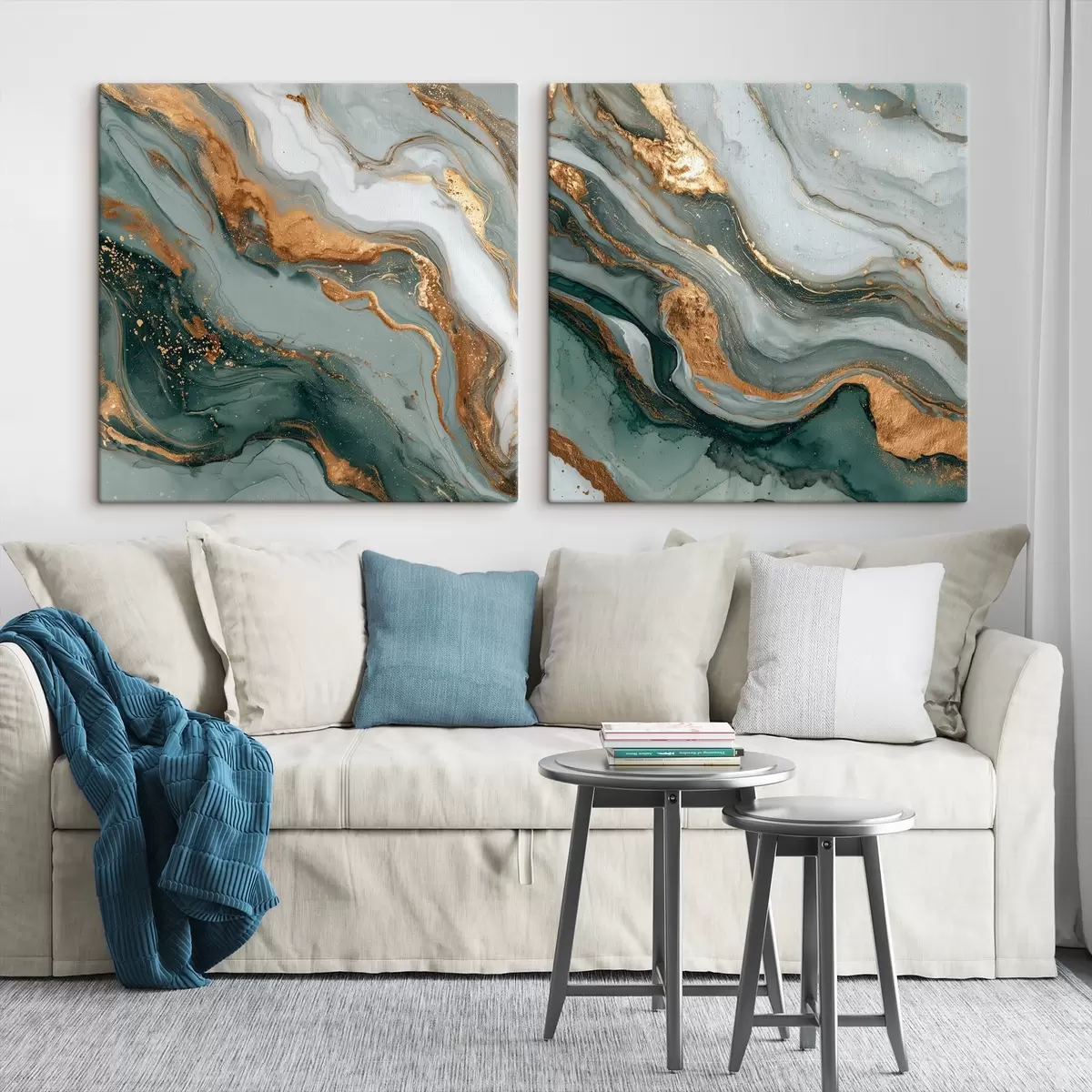 Tablouri Textură marmură în tonuri de gri-turcoaz m00744