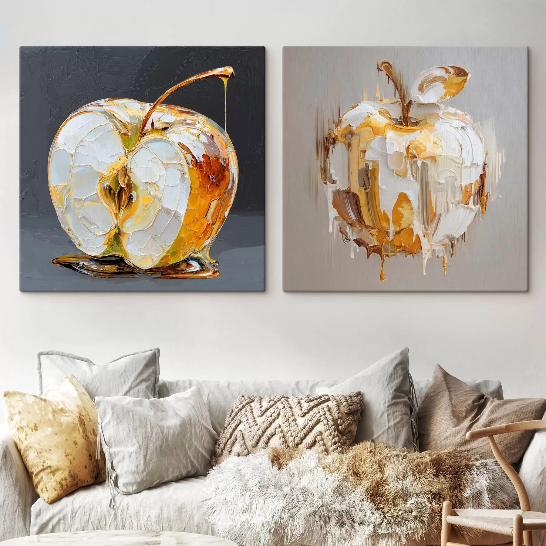 Tablouri Abstracție cu măr în interpretare modernă m00746