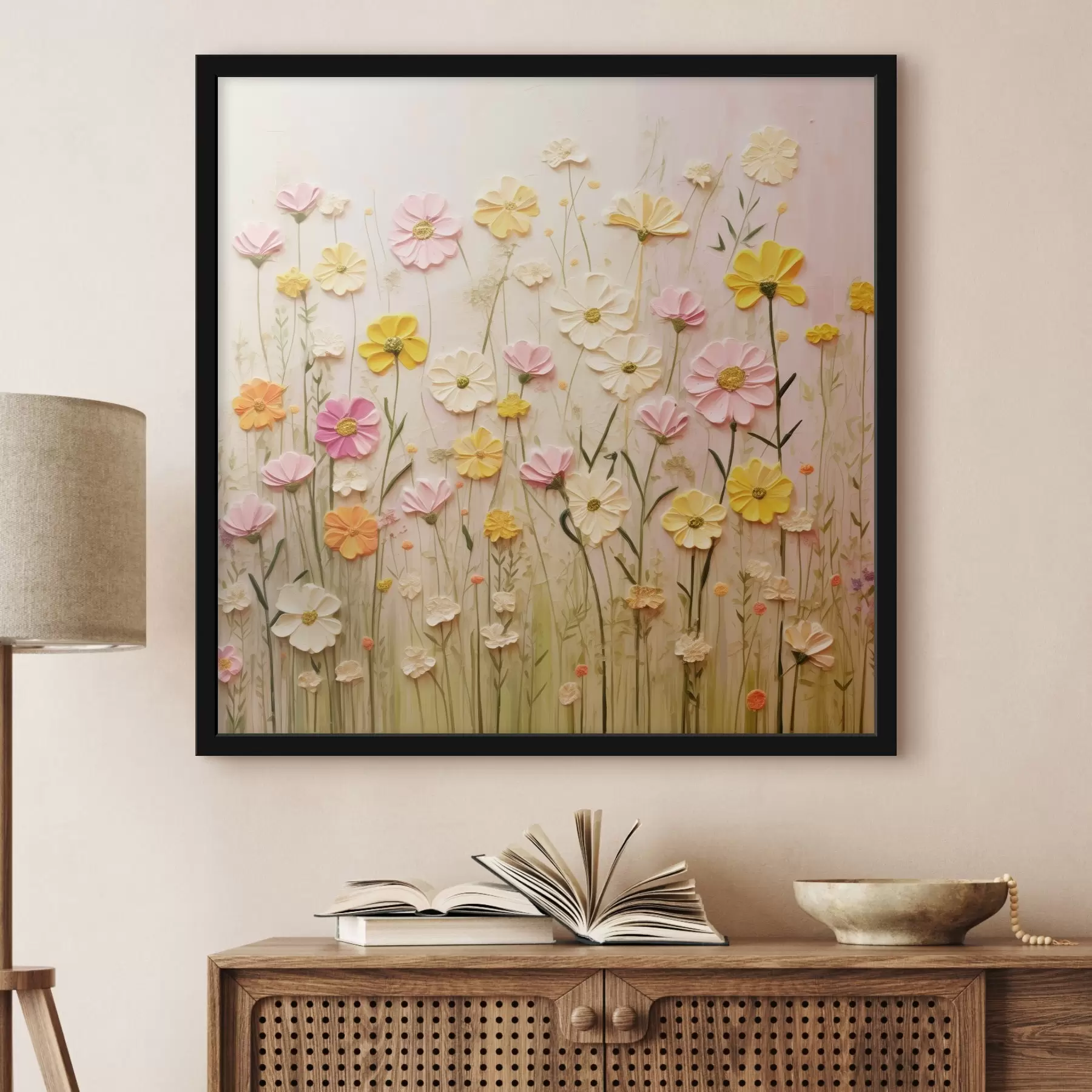 fototapet Câmpul de flori în stilul picturii în ulei f45739