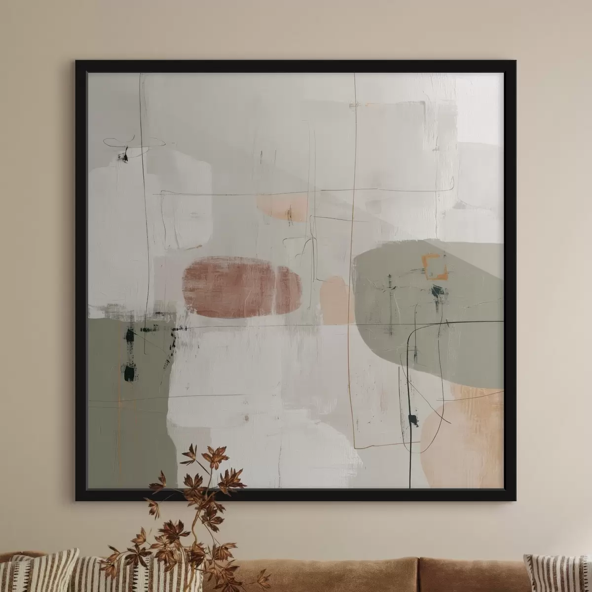 Poster Compoziție abstractă în tonuri pastelate f45859