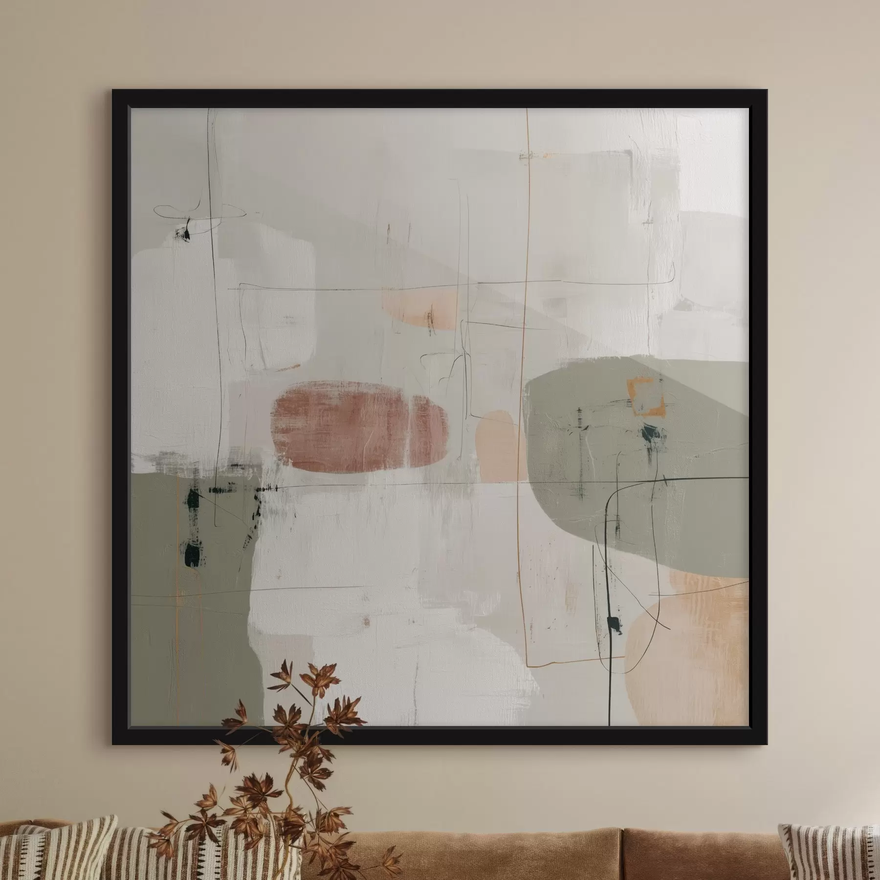 fototapet Compoziție abstractă în tonuri pastelate f45859